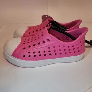 Wonder Nation Girls Pink Water Shoes Slip On Sneakers Size 9-10 Easy On/Off New